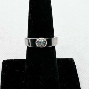 Speidel stainless steel cubic zirconia silver tone band - size 6